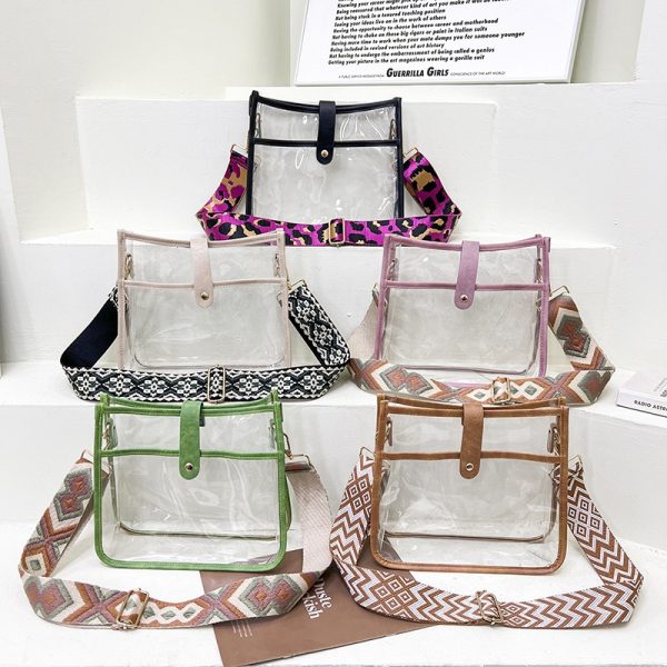 Bolso de hombro, original, transparente, casual, escolar, uso diario. - Imagen 2