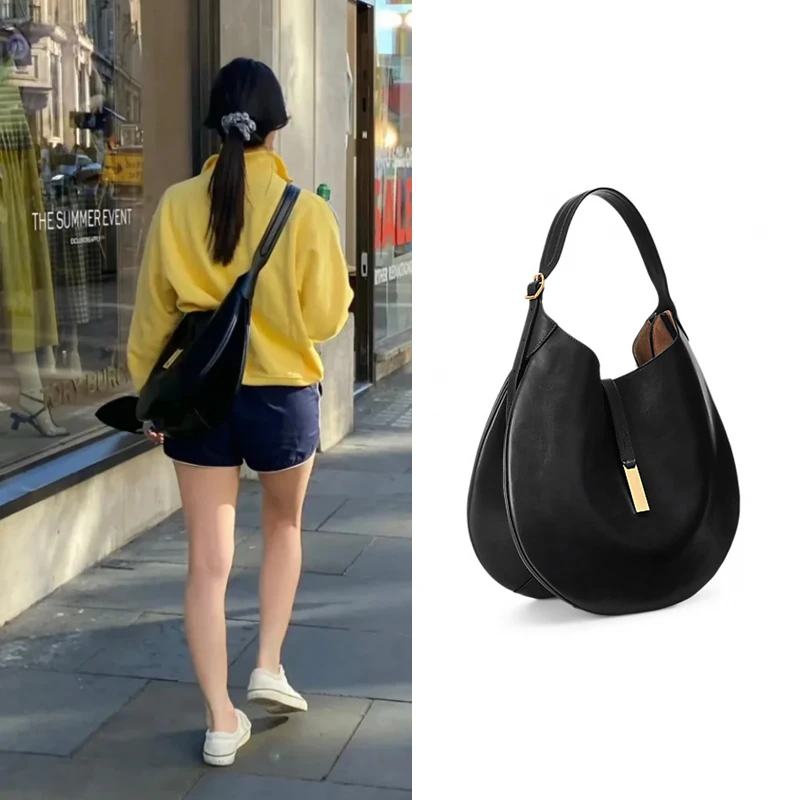 Bolso de mano para mujer con frunces, bolso de hombro estilo bandolera de piel suave. - Imagen 2